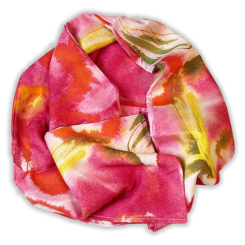 "Expressions" Botanical Silk Scarf
