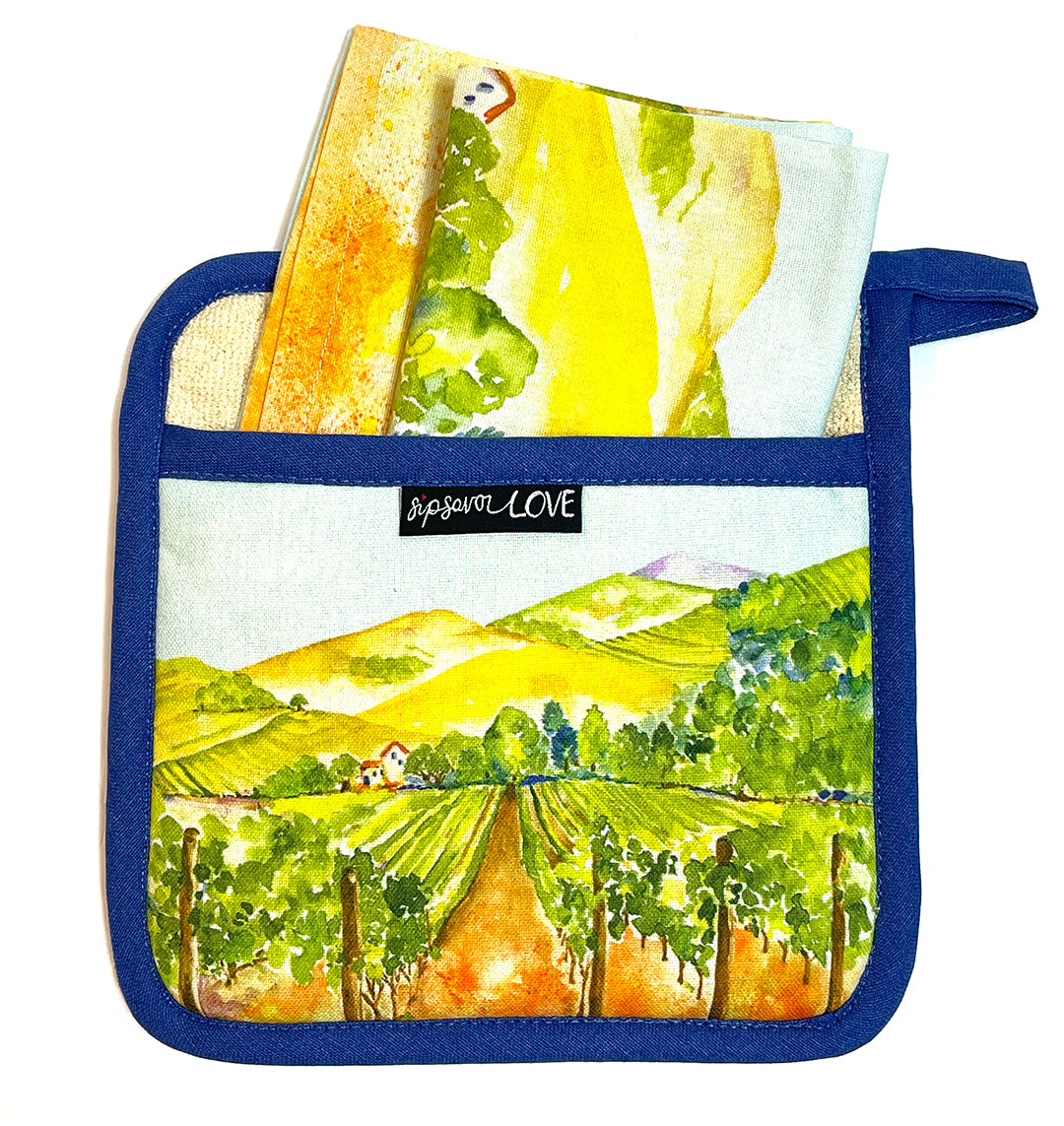 "Among The Vines" Kitchen Towel