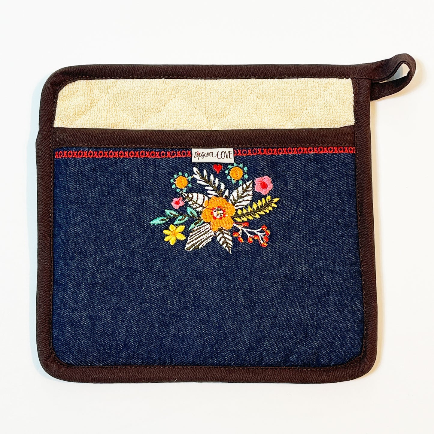 "Solstice" Denim Pot Holder