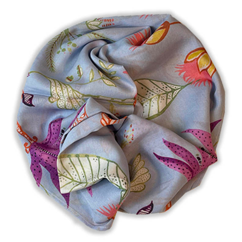 "Tulum" Botanical Silk Scarf