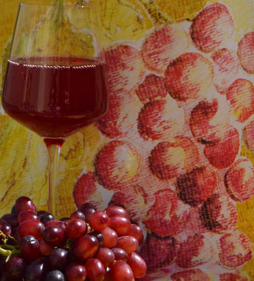 "Wine Series - Yellow" Kitchen Towel
