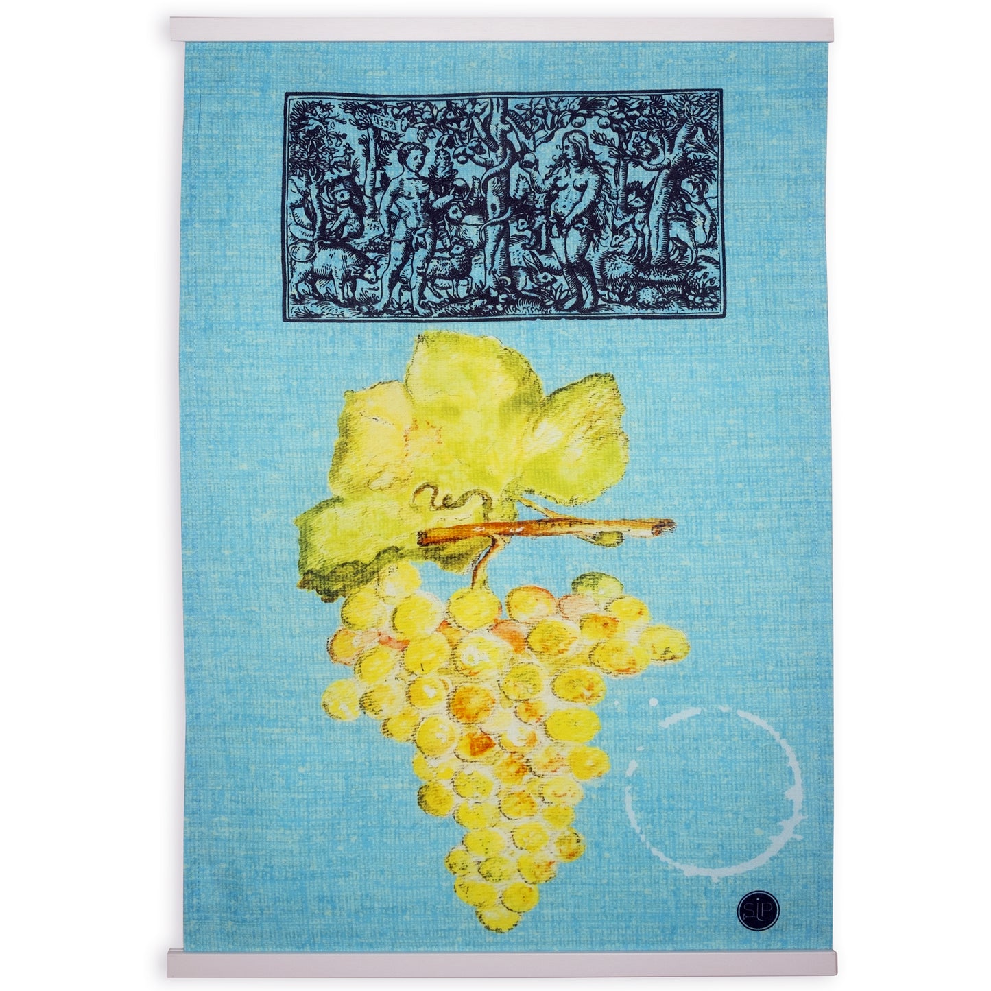 "Wine Series - Blue" Kitchen Towel