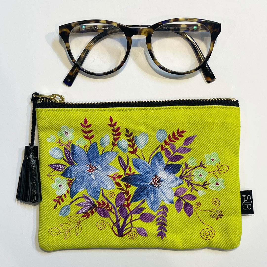 Holland Park Design Flowers Leopard Print Mini Clutch Bag Purse
