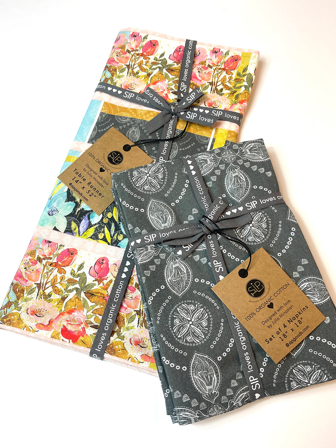 Colorful Table Runner, Organic Cotton 