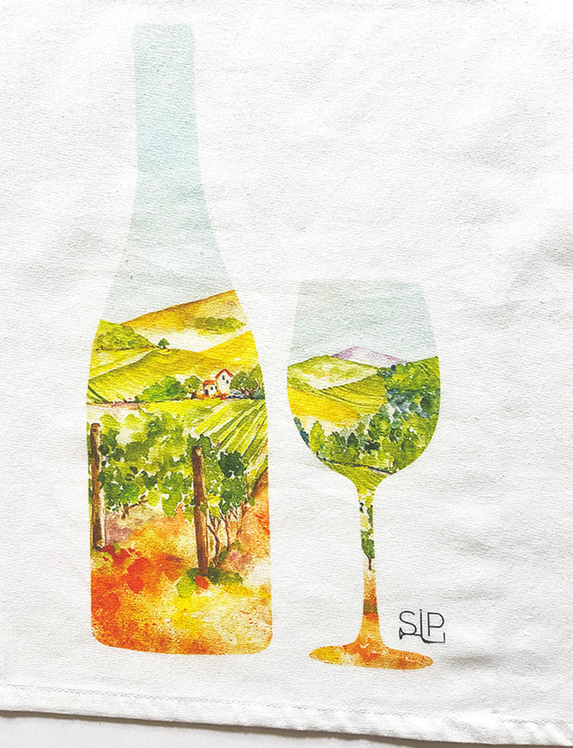 "Among The Vines Napa Valley" - Flour Sack Towel