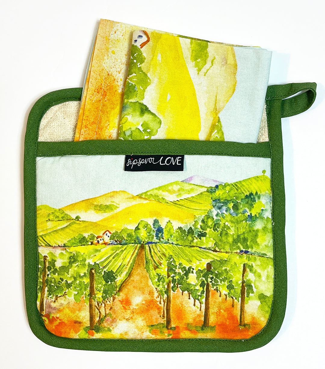 "Among The Vines" Kitchen Towel