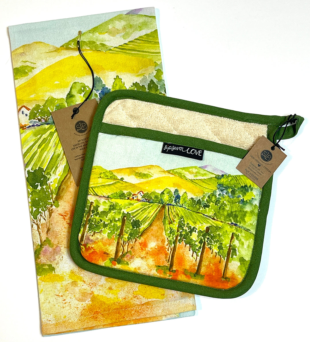"Among The Vines" Kitchen Towel