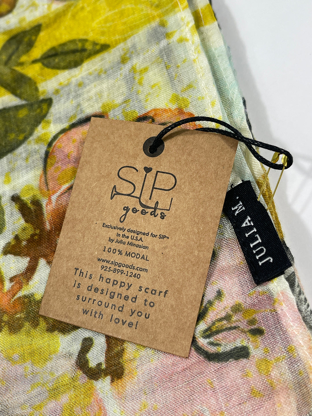 "Oratory" Botanical Silk Scarf