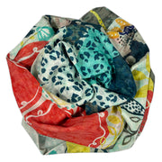 "Garden Prowl" Botanical silk Scarf