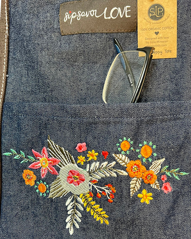 "Solstice" Denim Tote Bag