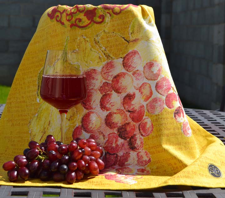 "Wine Series - Yellow" Kitchen Towel