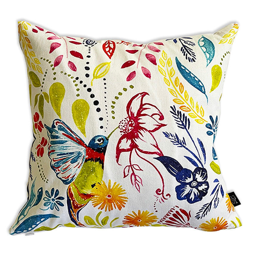 "Happy Hummingbird" Pillow Cover