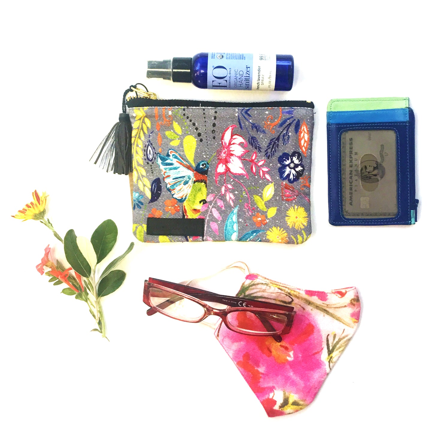 "Happy Hummingbird" Clutch Bag