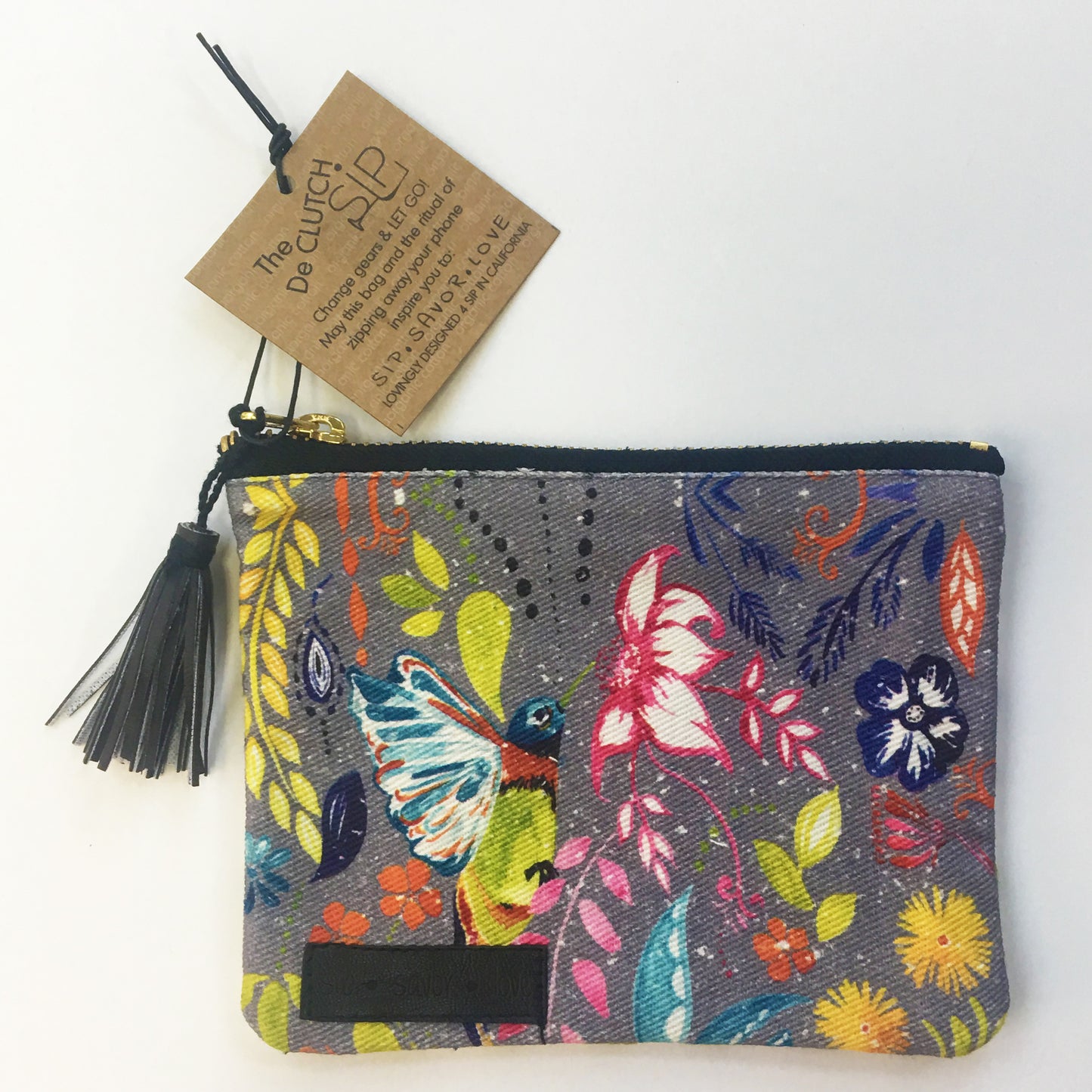 "Happy Hummingbird" Clutch Bag