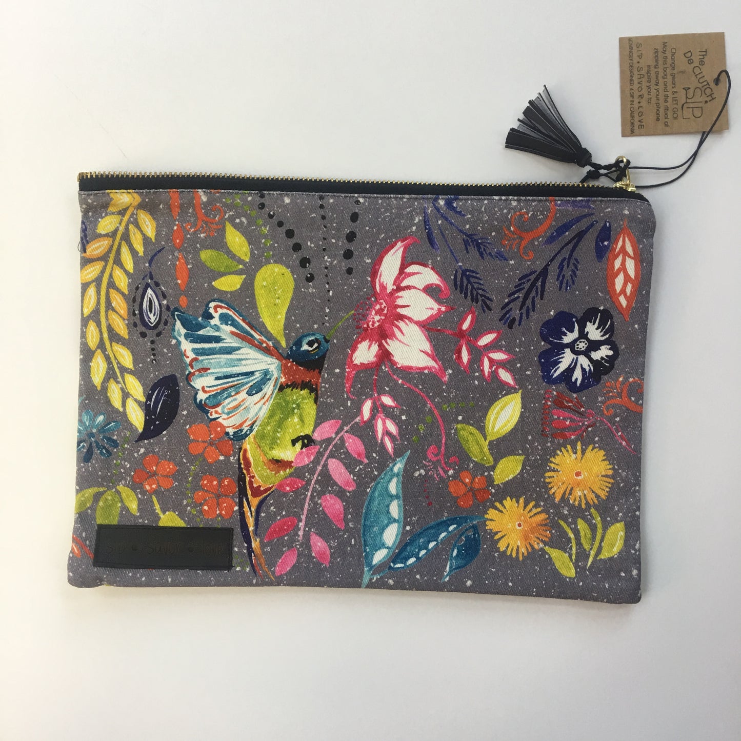 "Happy Hummingbird" Clutch Bag