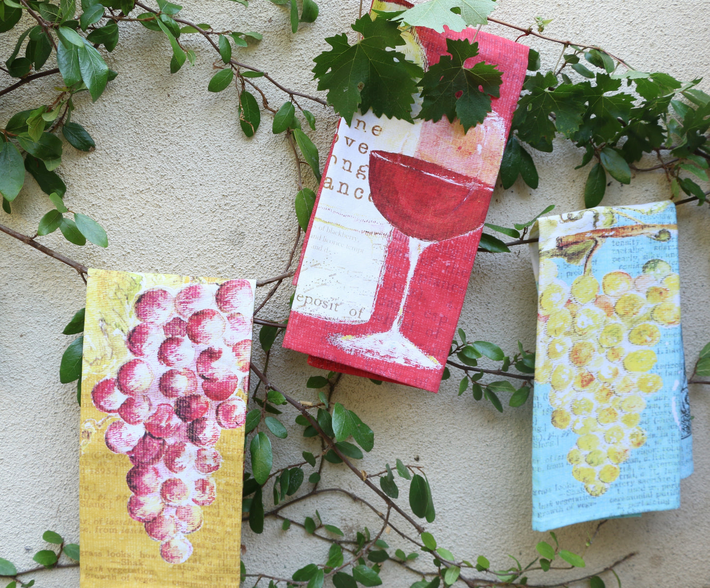 "Wine Series - Red" Kitchen Towel