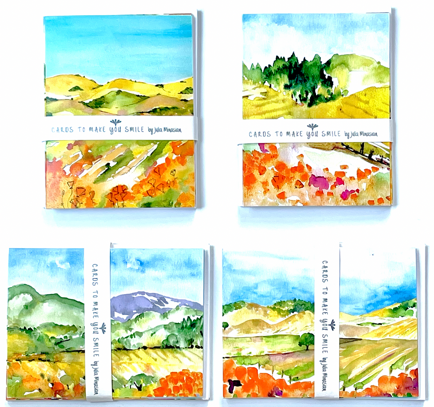 Landscapes Notecards - Set of Four