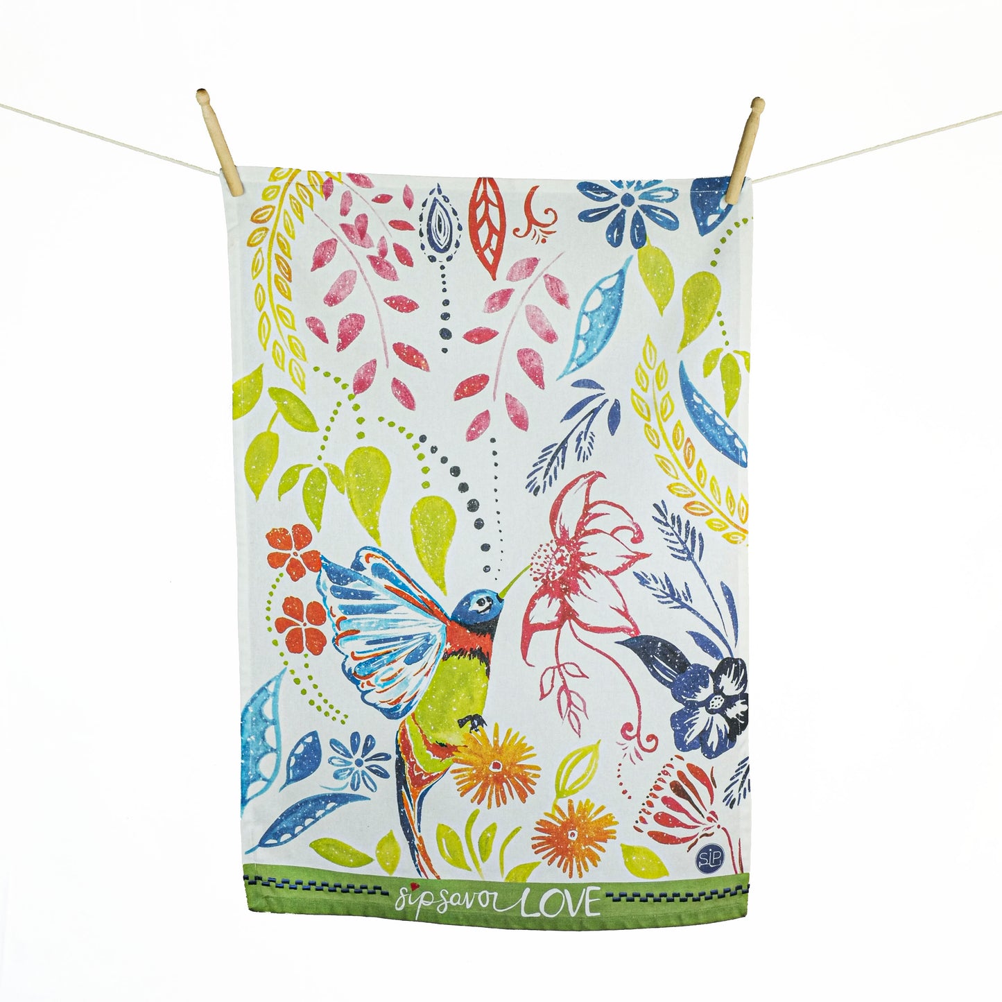 "Happy Hummingbird" Kitchen Towel