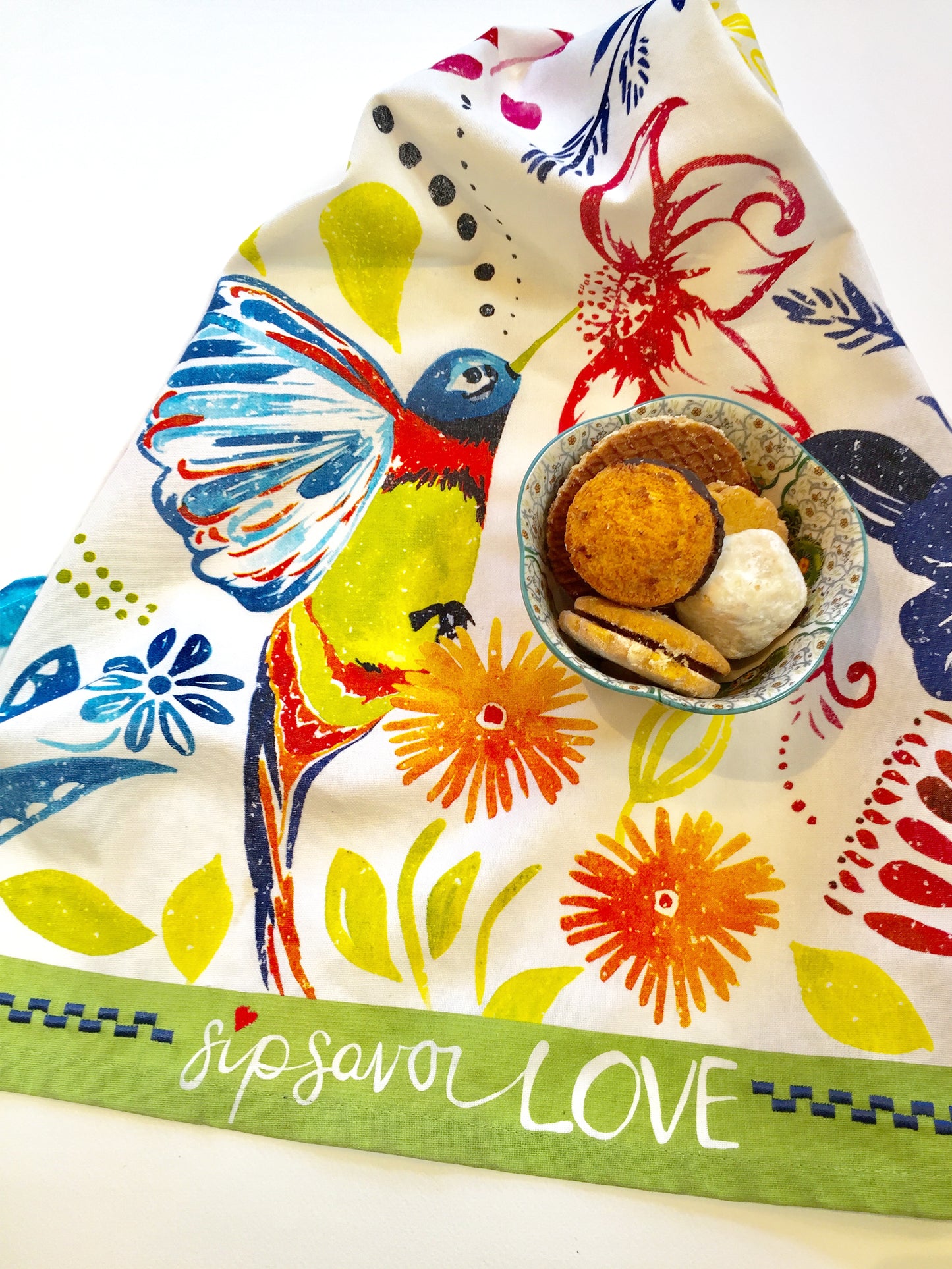 "Happy Hummingbird" Kitchen Towel