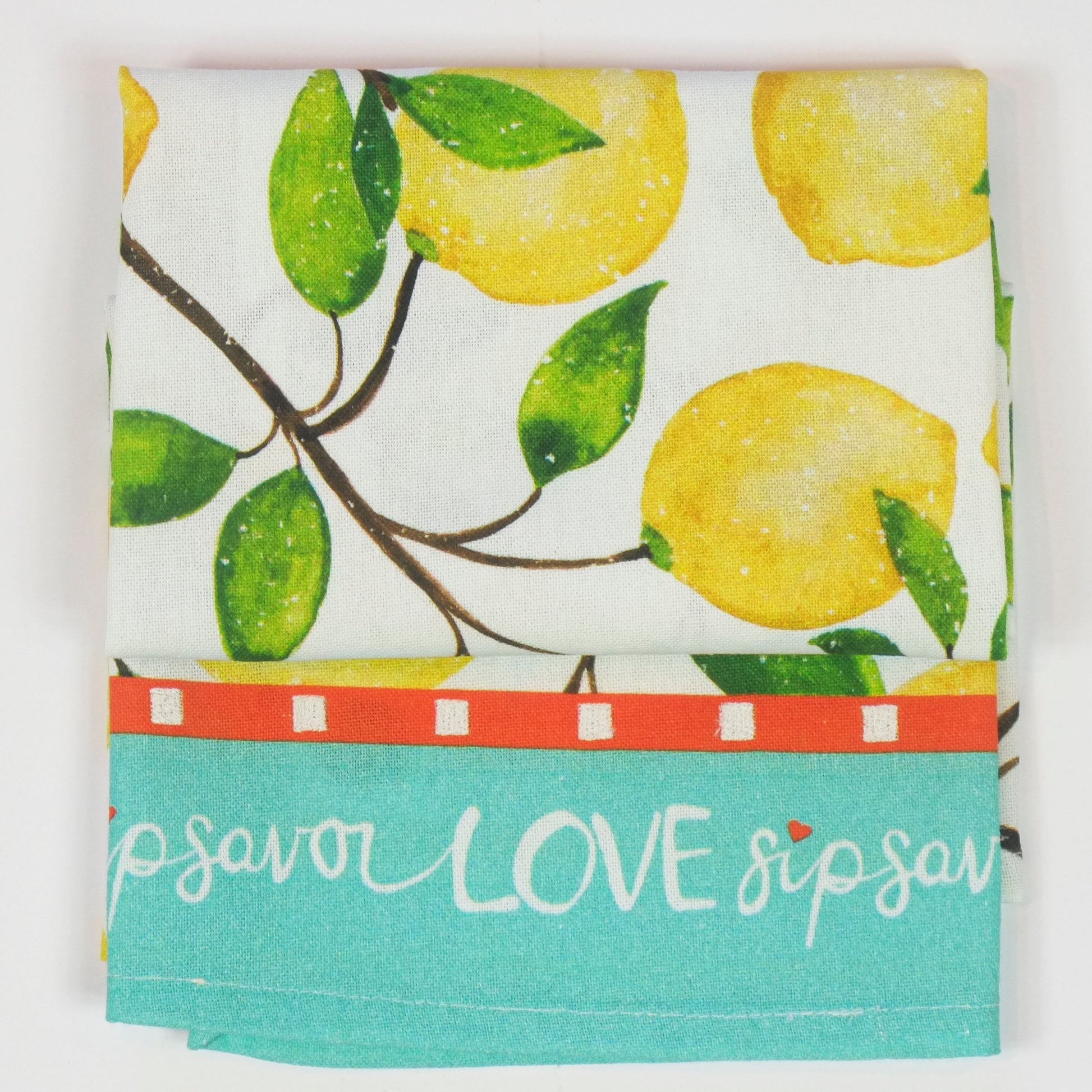 The stylish design of our Food Network™ Ancient Isle Lemons Kitchen Towel  2-pk.