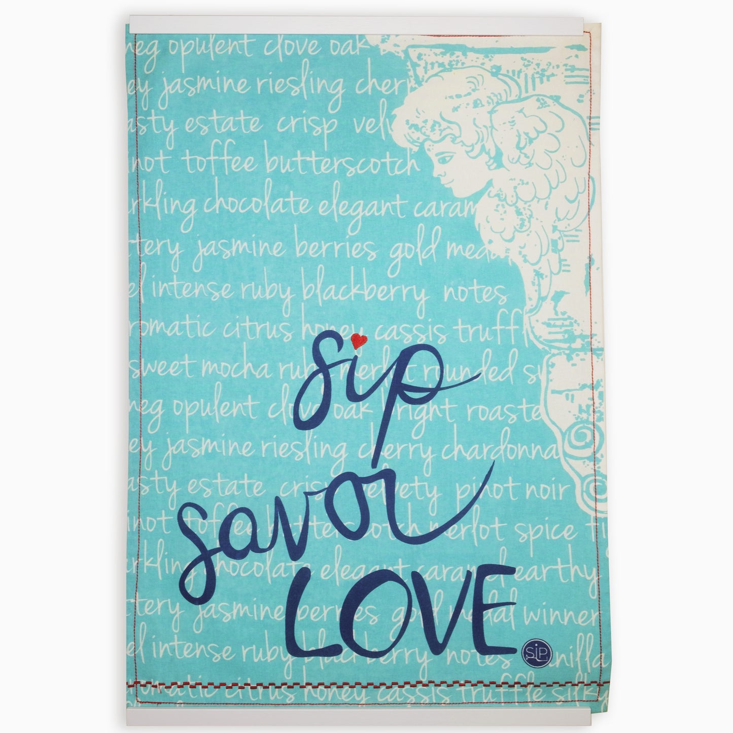 "Sip Savor Love" Kitchen Towel